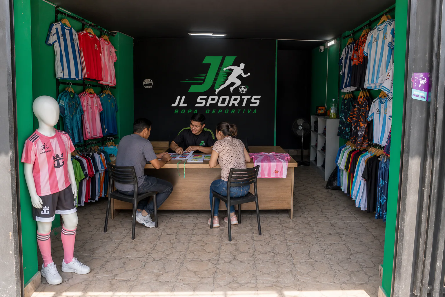 Tienda referencial de JL Sports para atención de pedidos personalizados